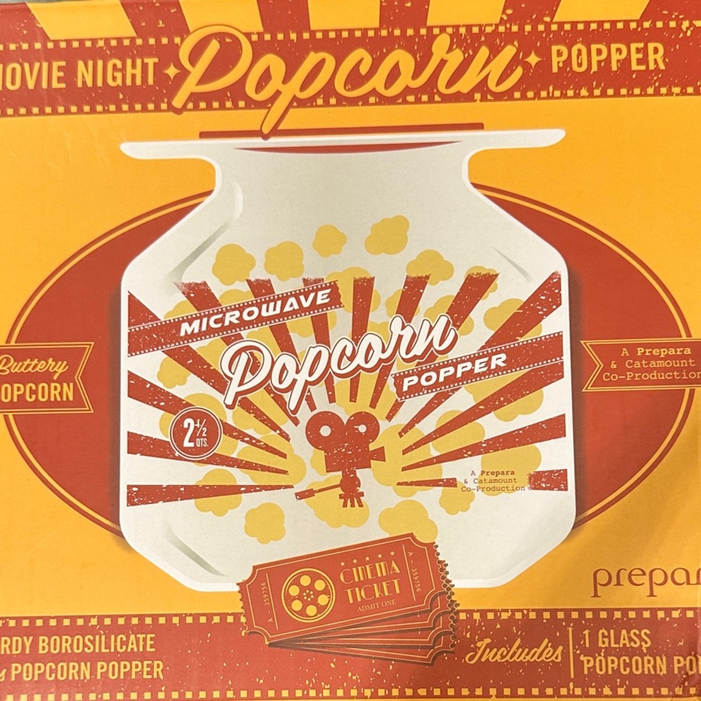 Microwave Popcorn Popper - Red and Yellow
